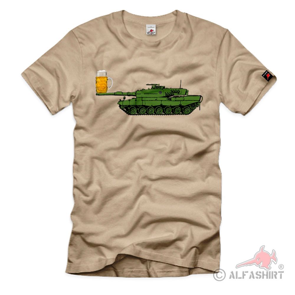 Leopard 2 Bier Test Panzer stabilisiert Kanone Meme Fun T-Shirt #39987