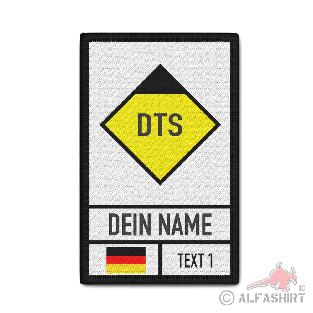 Patch DTS Feuerwehr Rettungswache Dienst Leitstelle Brandwache 9,8x6cm#37446