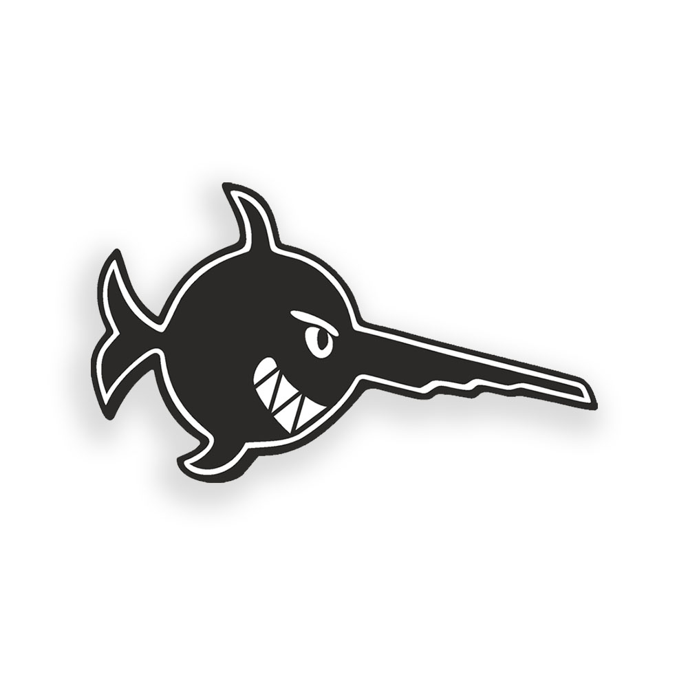 Böser Schwertfisch Alfashirt Sägefisch U96 U-Boot 96 Aufkleber 60x35cm #A5225