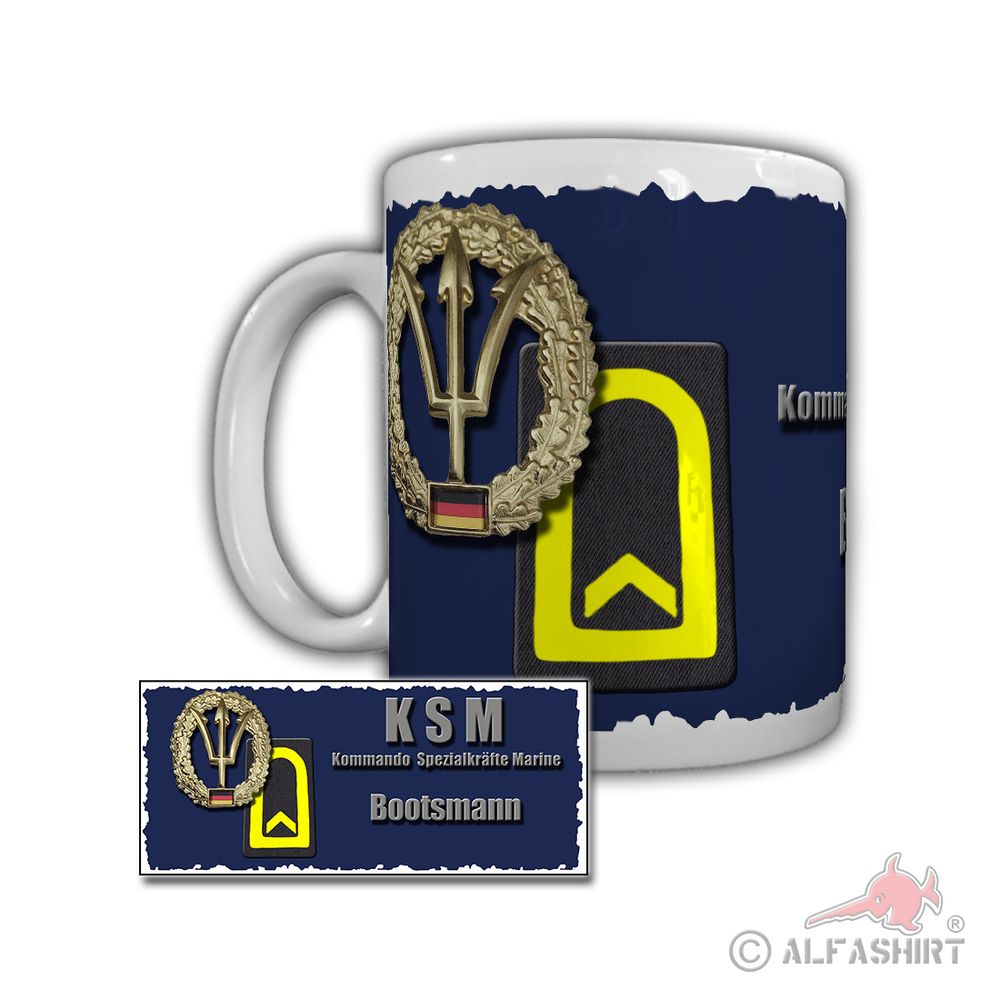 Mug KSM Bootmann Marine Training Center AZU Fehmarn Bundeswehr # 29280