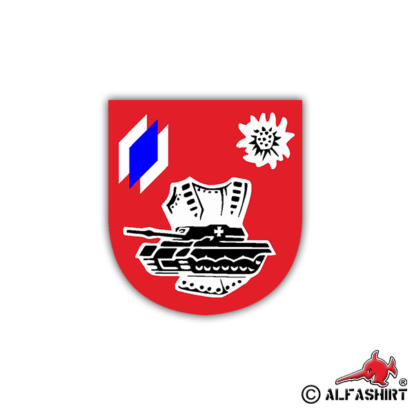 Sticker GebPzBtl 8 Coat of Arms Badge Emblem Face of the Mountain 7x6cm A1213