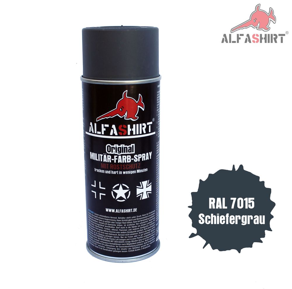 Farbspray RAL 7015 Schiefergrau Grau Panzergrau Tarnung Farbe Lack #12692