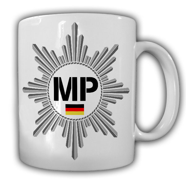MP Feldjäger BW Military Police Polizei Stern Abzeichen Wappen - Tasse #25234