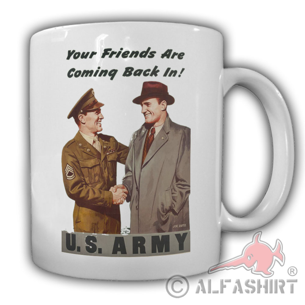 Handschlag Us Army Handshake Streitkräfte Heer United States Kaffee Tasse #27550