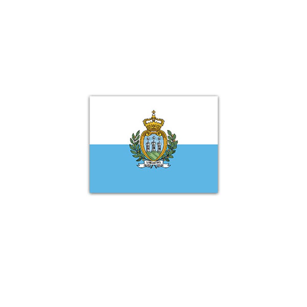 Aufkleber/Sticker Republik San Marino Flagge Repubblica Wappen Fahne 9x7cm A3020