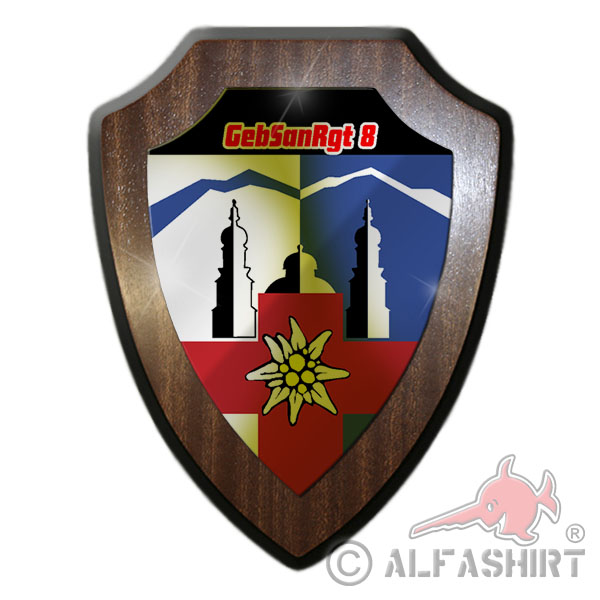 Wappenschild GebSanRgt 8 Gebirgssanitätsregiment Sanitäter Bundeswehr #39857