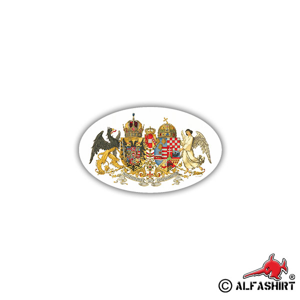 Sticker Austria Hungary Monarchy Kaiserturm Coat of Arms 8x5cm A1689