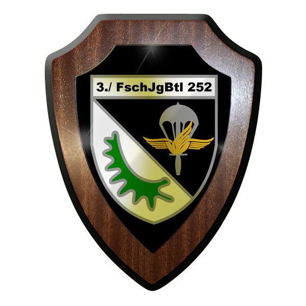 Wappenschild / Wandschild- Fallschirmjägerbataillon 252 3 Kompanie FschJg #9040