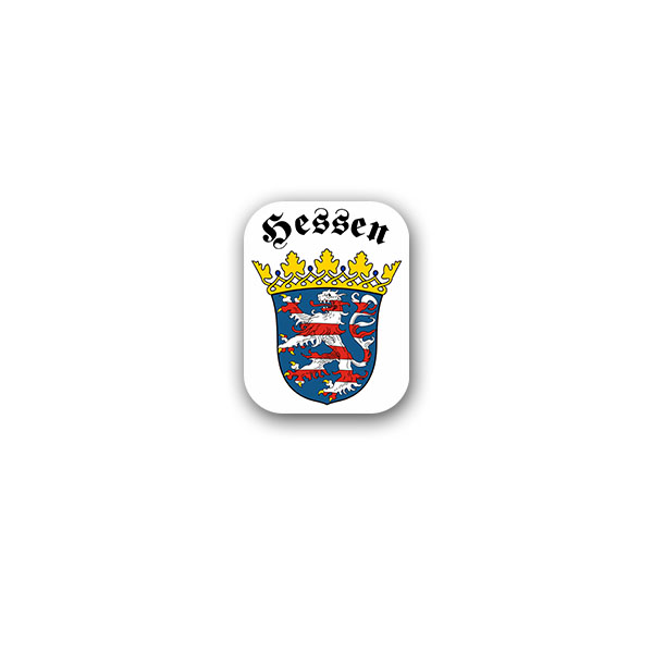 Sticker Hessen coat of arms HE Federal State History BRD 6x7cm A3156