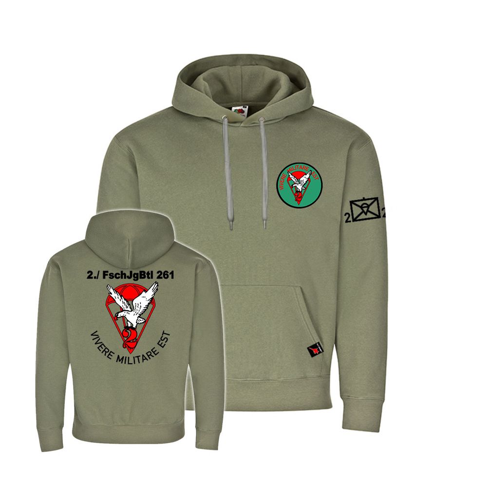 Hoodie 2 Fallschirmjäger-Bataillon 261 Kompanie Pullover BW Bundeswehr #35223