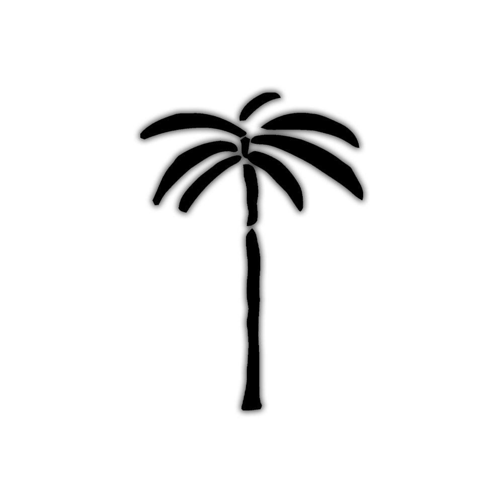 Aufkleber 10x7cm Afrikakorps Palme MATT Schwarz WH DAK 2WK #A7467