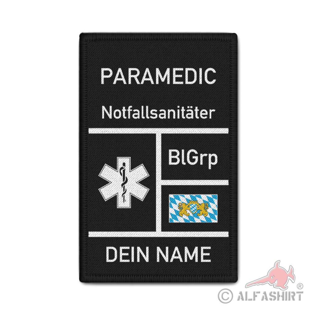 Patch Paramedic Bayern BY NFS Notfallsanitäter Star Leben Stern Äskulap #44886