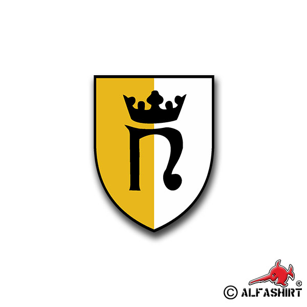 Sticker PzGrenBtl 13 Panzergrenadierbataillon BW Coat of Arms 7x5cm A1442