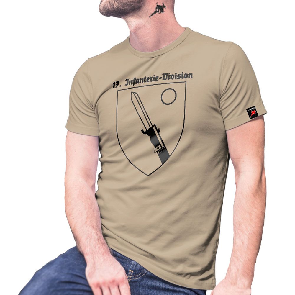 17 InfDiv Infanterie Division Abzeichen Wappen Bajonett Nürnberg T Shirt #27796