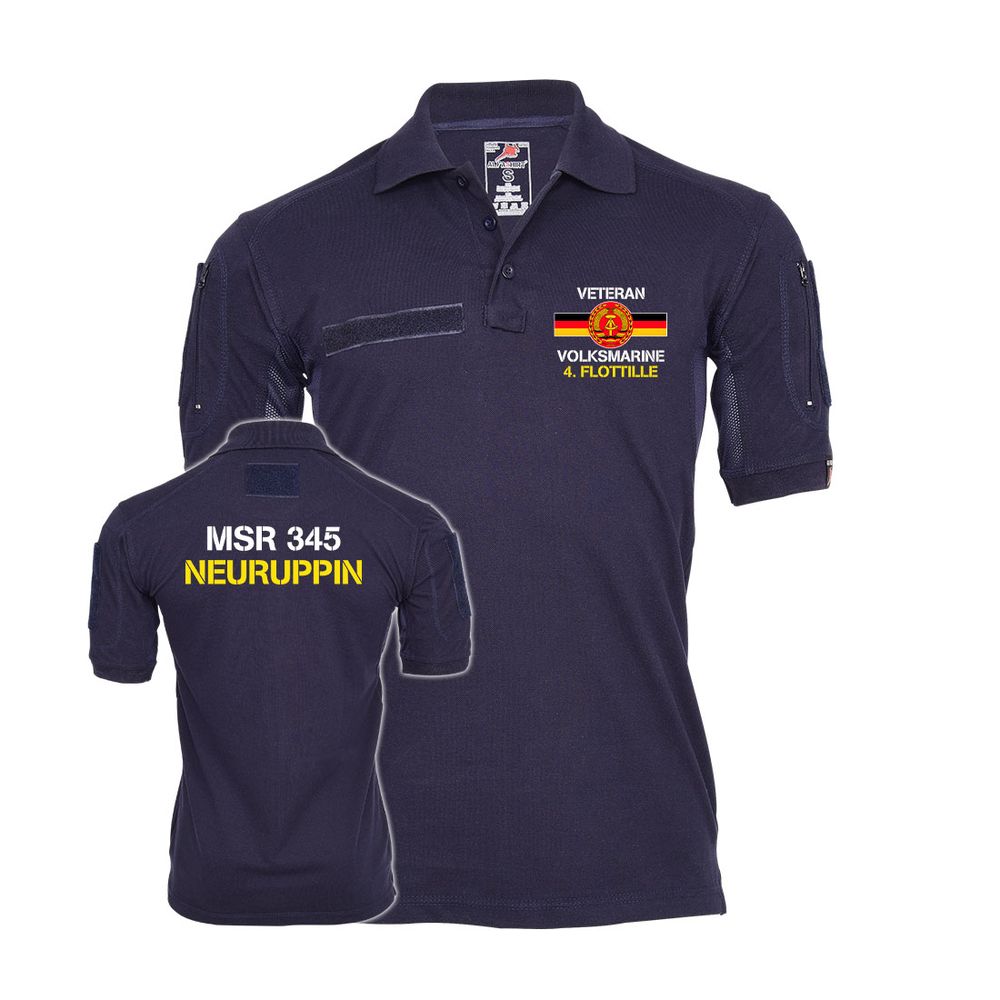 Tactical Polo Shirt Veteran Volksmarine 4th Flotilla Hohe Düne DDR MSR Ship 345 Neuruppin #46998