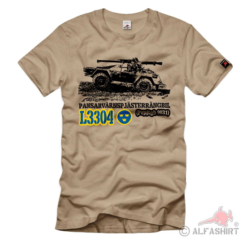 L3304 Panzerjäger Schweden Pvpjtgb 9031 Pansarvärnspjästerrängbil Shirt #30708