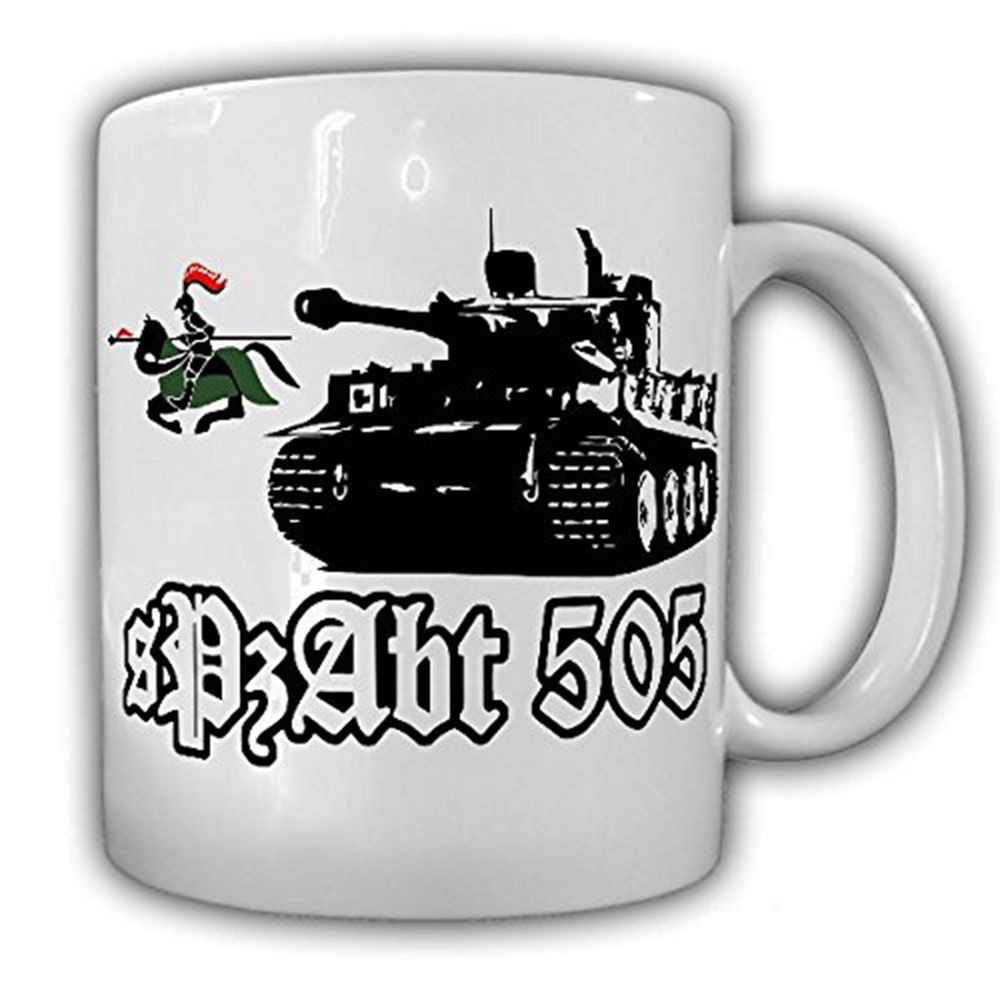 sPzAbt 505 schwere Panzer Abteilung Tiger Ritter Reiter Wk 2 WW II Wappen Abzeichen - Tasse Kaffee Becher #13189