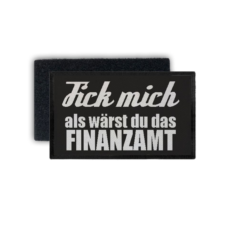 Rectangle patch fuck me tax office fun humor saying hard 7.5x4.5cm # 34721