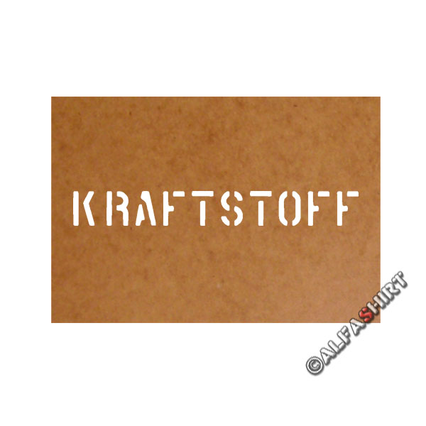 Ölkarton Lackierschablone Kraftstoff Benzin Treibstoff Kanister 20x2,5cm #17253
