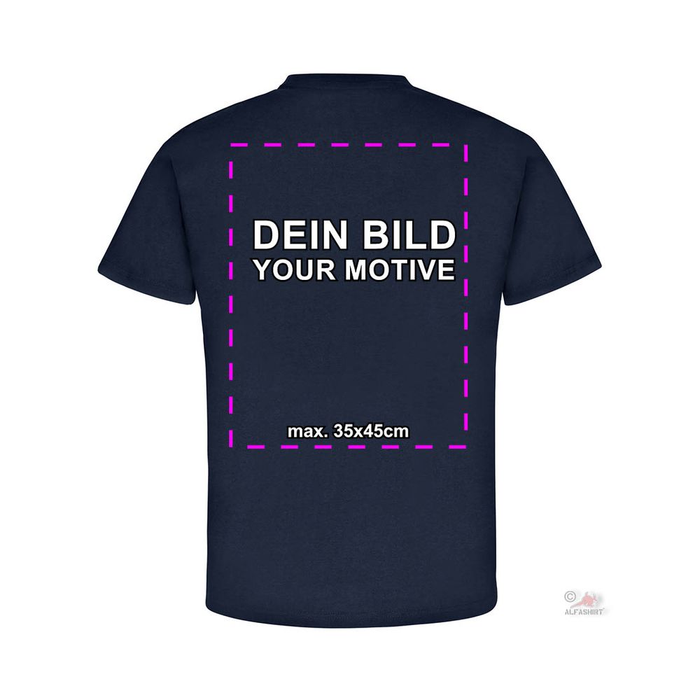 Shirt mit deinem Bild Druck Rückendruck mit deinem Bild Foto Wappen personalisiert #31155