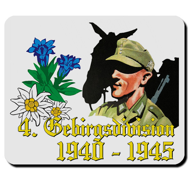 GebDiv GebirgsDivision Enzian Edelweiß Gebirgsjäger - Mauspad Mousepad #10415