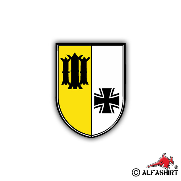 Sticker Tank Battalion 524 Crest Badge PzBtl BW 7x5cm A778
