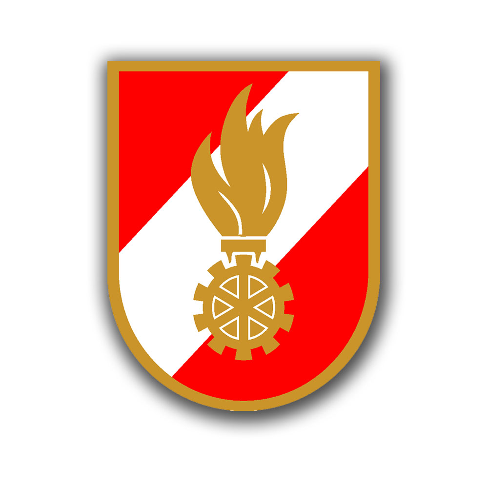 Aufkleber 9x7cm Korpsabzeichen Freiwillige Feuerwehr Österreich FF #A6546