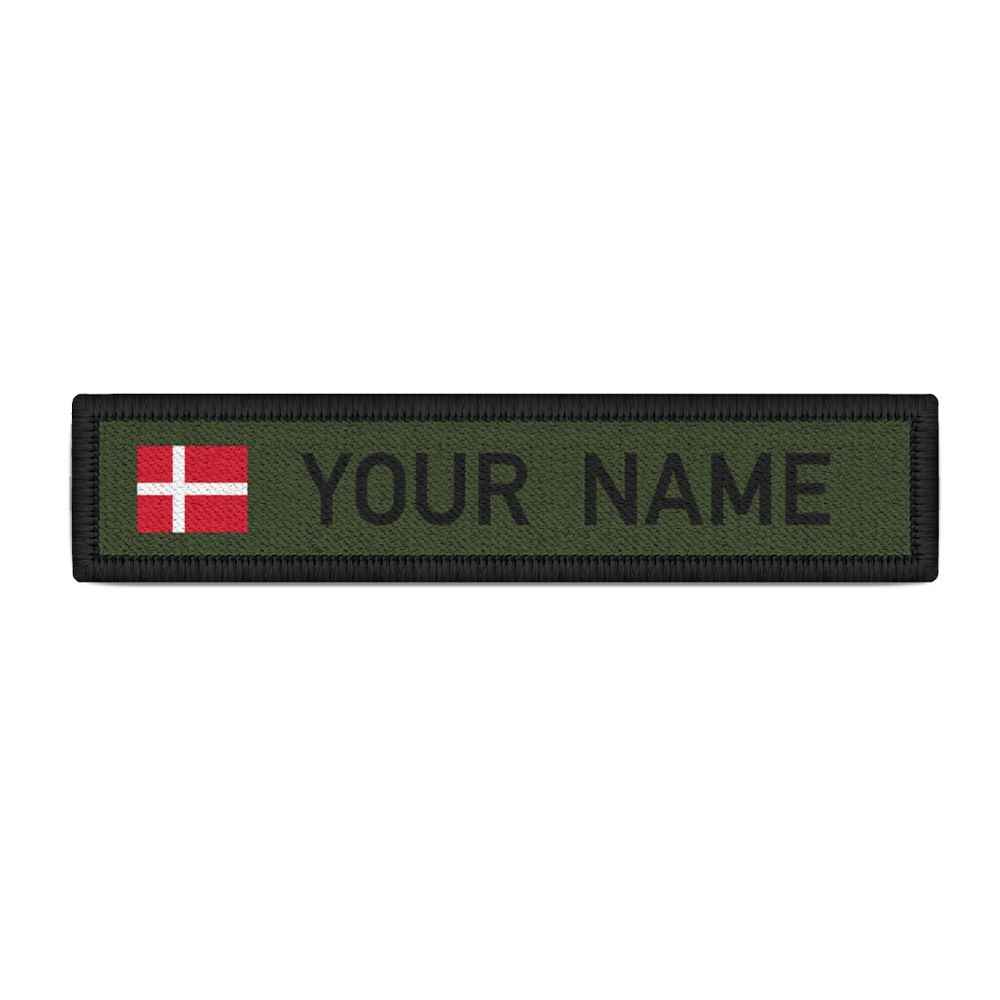 Patch Namensstreifen Dänemark Danmark Flagge Fahne Nationalität Sprache #46912