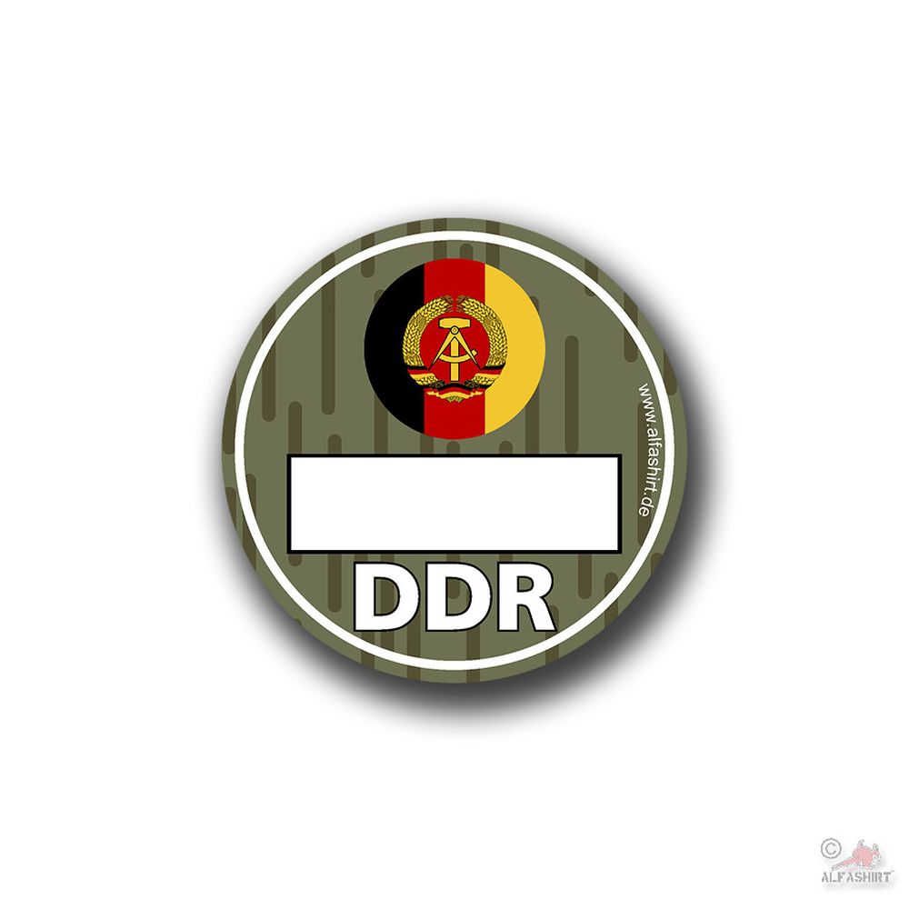 DDR Umweltplakette NVA Umweltzone Ostdeutschland Tuning Humor  8cm#A4799
