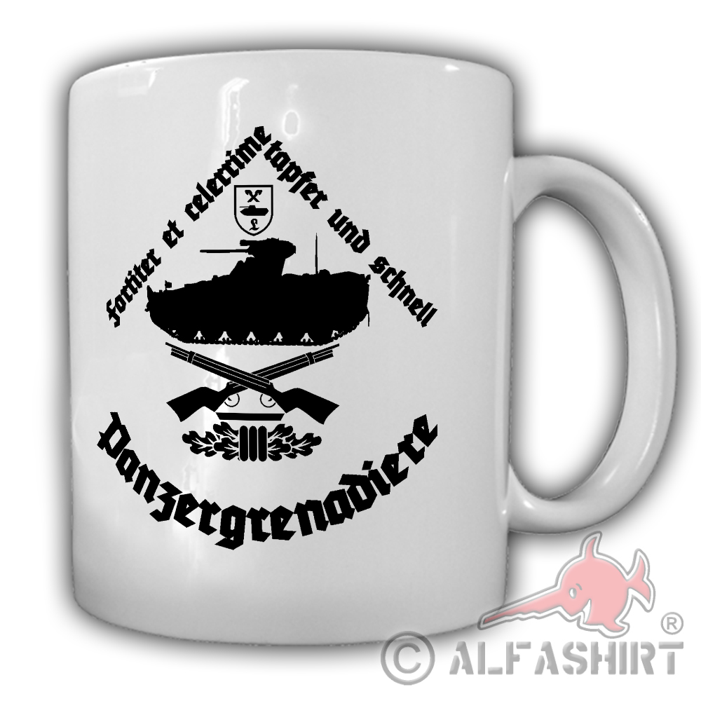 PzGrenLehrBtl 92 Lehr Bataillon Fortiter et celerrime tapfer - Tasse #26501