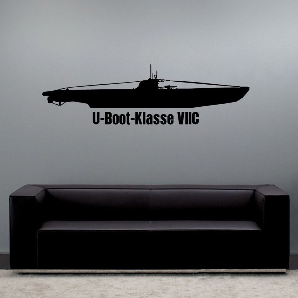 Wandtattoo U-Boot Klasse VIIC meistgebaut erfolgreichste U-Bootstyp U552 #A6209