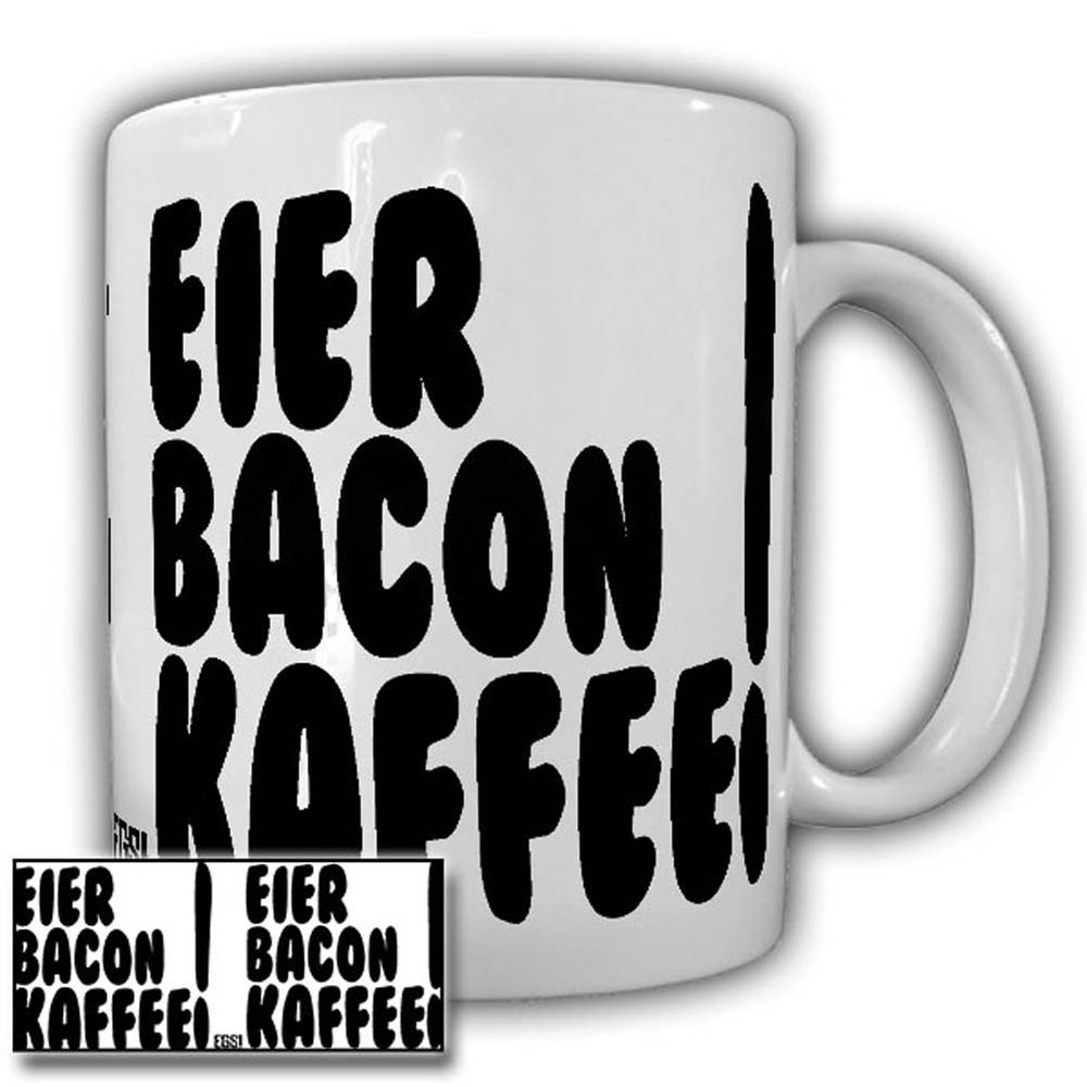 Tasse Eier Bacon Kaffee Egs Gutes Frühstück Fun Humor Lustig  #24045