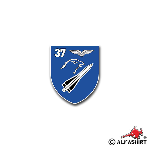 Aufkleber/Sticker FlaRakBtl 37 Flugabwehr Rakete Luftabwehr Wappen 3x7cm A1627