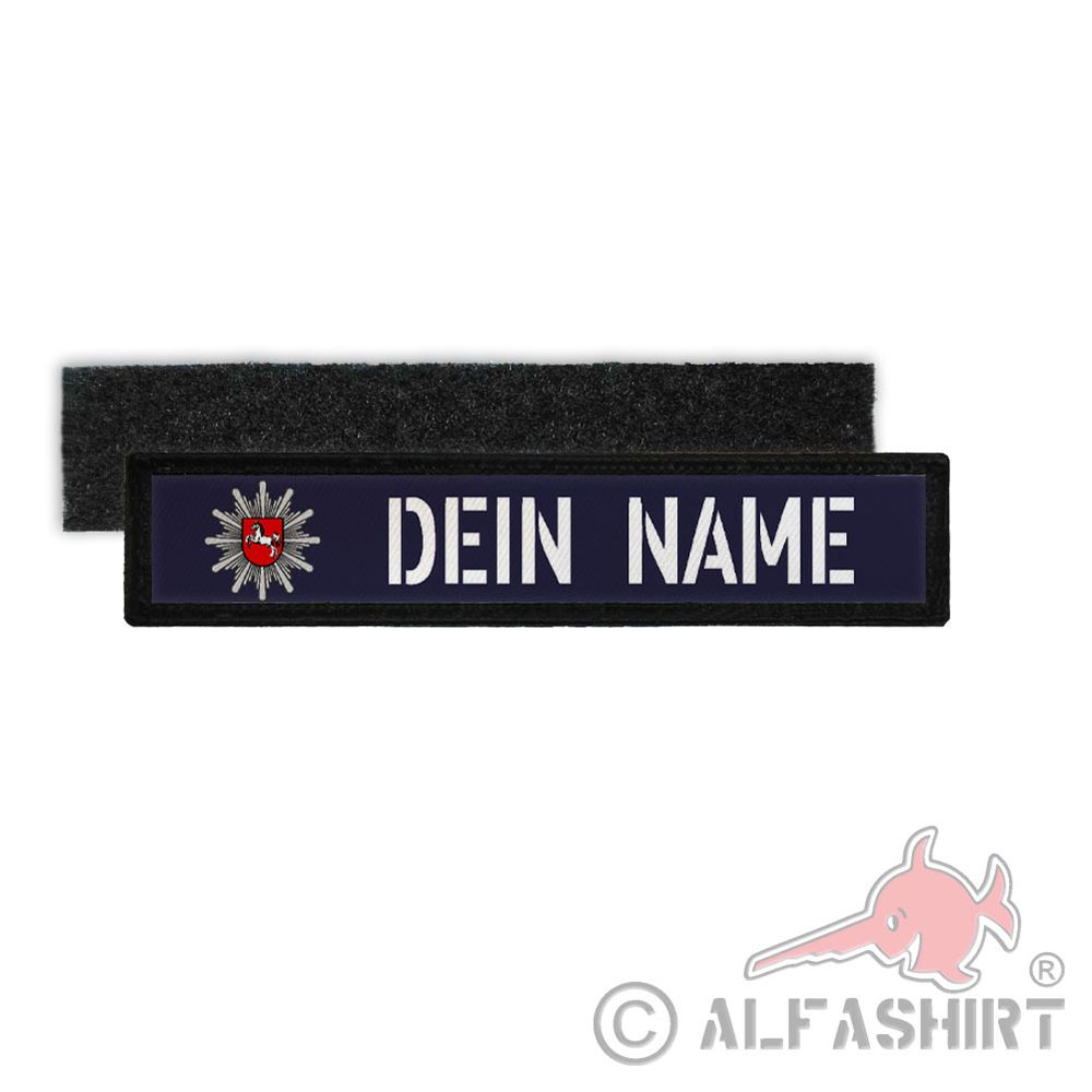 Patch Namens-Schild Polizei Niedersachsen  Streifen personalisiert #36111
