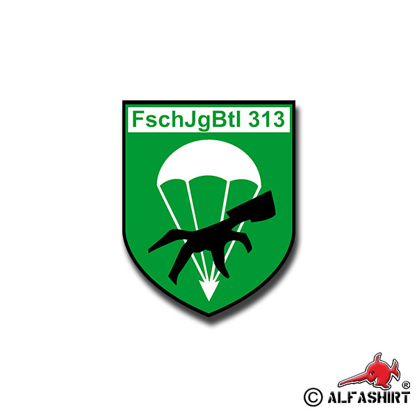 Sticker FschJgBtl 313 Paratrooper Battalion Barracks 6x7cm A1403