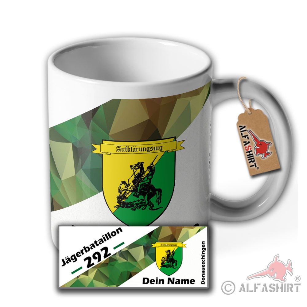 Mug Personalized JgBtl 292 Your Name Jägerbataillon #40833