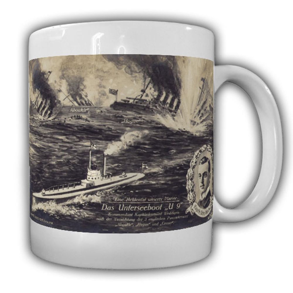 Otto Weddingen U9 U-Boot Unterseeboot Kapitänleutnant Kommandant - Tasse #13181