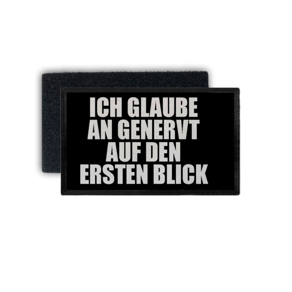 Patch Ich glaube an genervt auf den ersten Blick Liebe Humor 7,5x4,5cm #34306