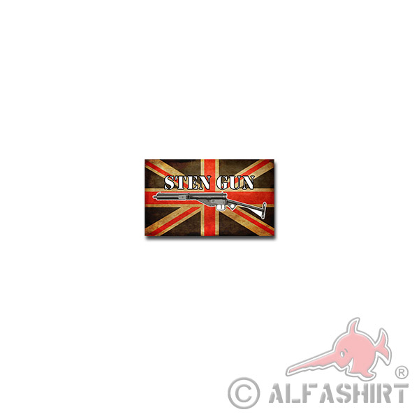 Sten Gun MK Sticker Sticker Great Britain WK2 12x7cm # A3987