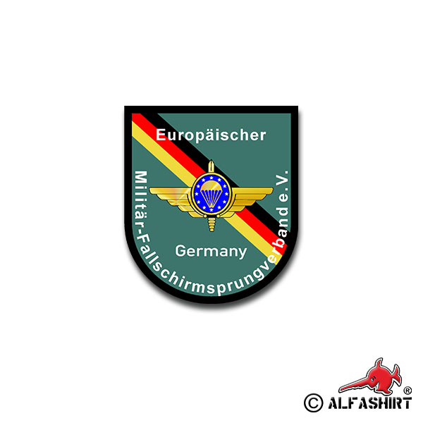 Sticker EMFV European Military Parachute Association eV 6x7cm A2655