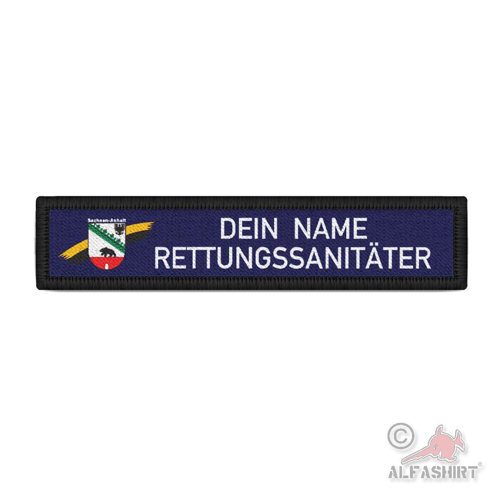 Patch Sachsen-Anhalt Bundesland Wappen Flagge Rettungssanitäter RS Namen #46174