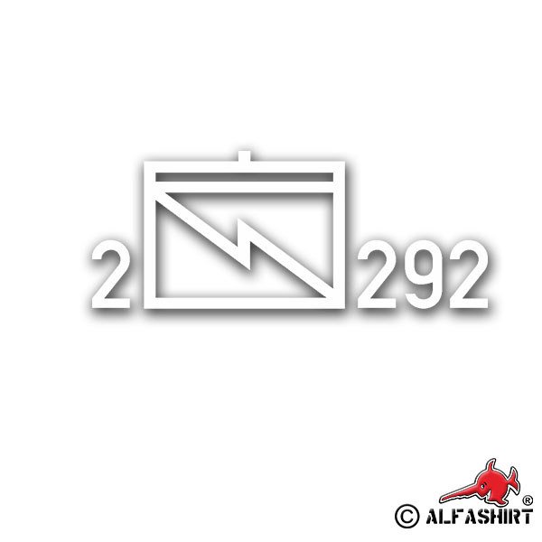 Aufkleber/Sticker 2 Fernmelde Btl 292 Stab Taktisches Zeichen BW 14x35cm A1432