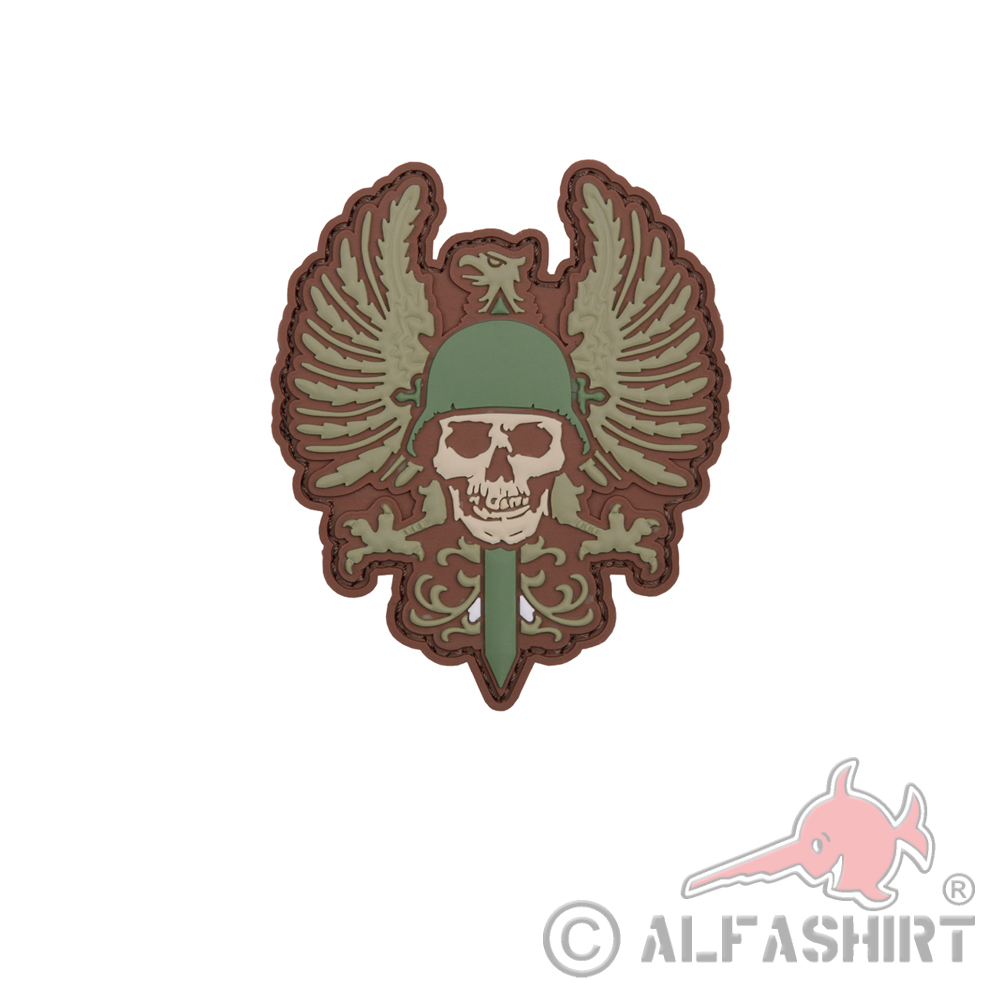 3D Rubber Patch Spain Soldier Airsoft Adler Abzeichen Wappen 7x9cm #27112