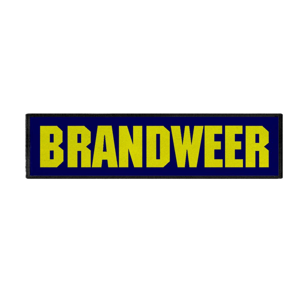 Brandweer patch back stripes figure eight brand Gebruik 28x7cm # 33650