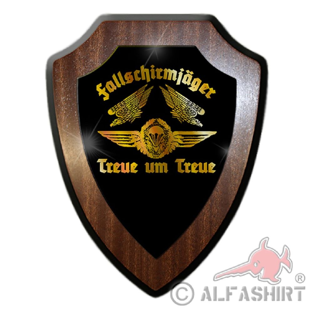 Crest shield paratroopers loyalty to loyalty airborne troops BW # 19787