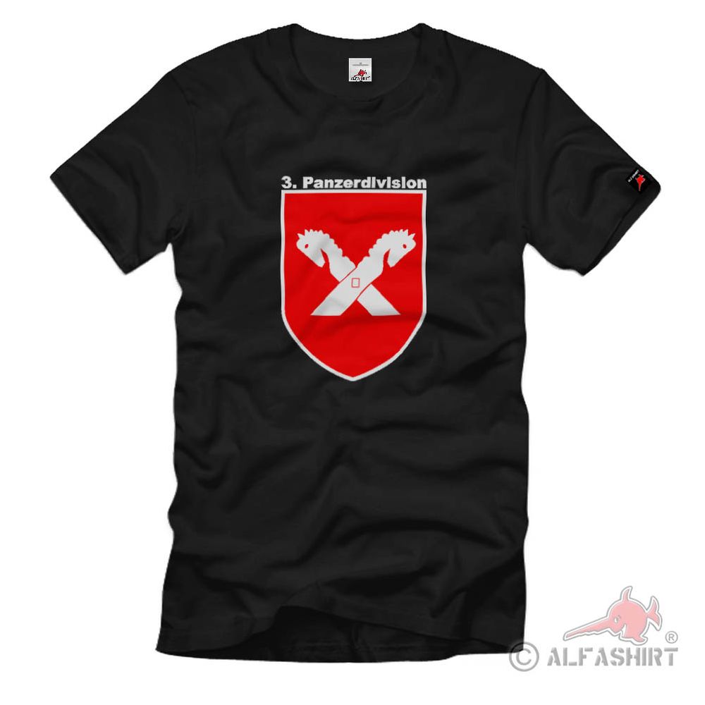 3te Panzer Division schwarz Grenadier Bataillon Brigarde Heer - T Shirt #1428
