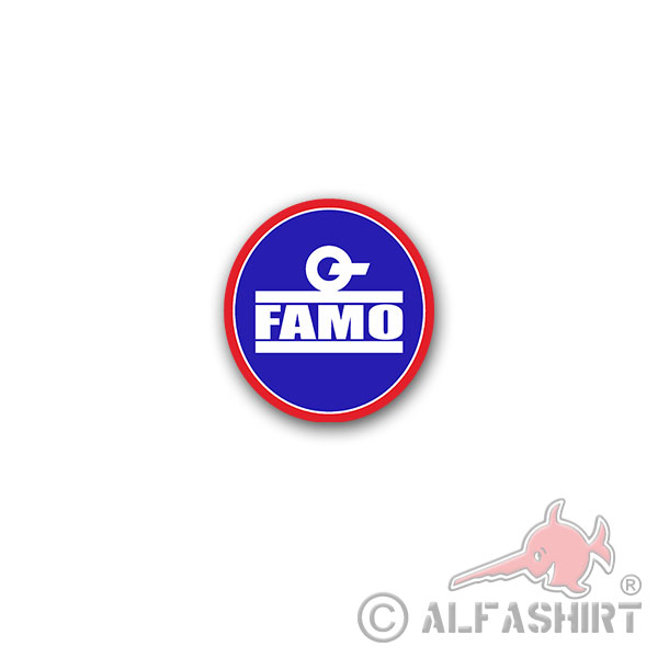 Sticker FAMO vehicle and engines works Wroclaw Tractor 7x7cm A2900