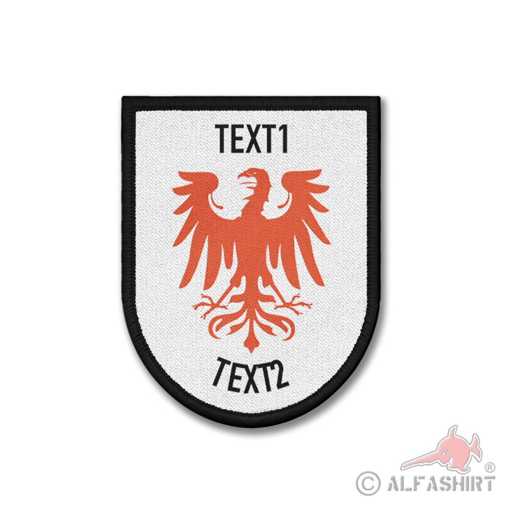 Patch personalisierbar Wappen Adler Brandenburg Wunschtext Feuerwehr #43660