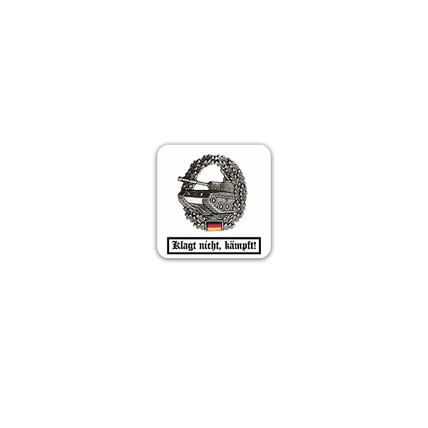 Aufkleber/Sticker Barettabzeichen Panzertruppe Heer Militär Wappen 7x7cm A3206
