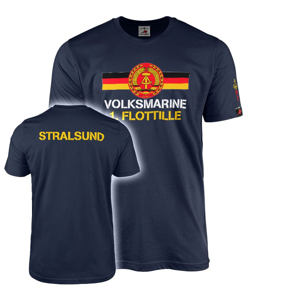 T-Shirt Volksmarine 1. Flottille Stralsund DDR Verband Seestreitkräfte #46557